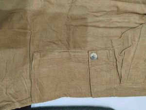 Beige Straight Fit Skirt