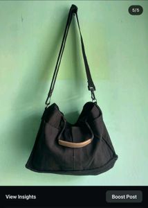 Black tote bag
