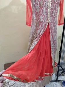 Beautiful Orange Anarkali Suit