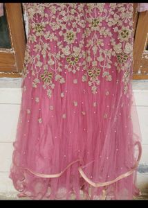 Elegant Pink Embroidered Gown💥