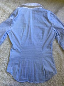 Blue Zara Basic Fitted Shirt