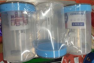 Plastic Container Set - 3 Pieces