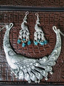 50% OFF Peacock Designer Oxidised Necklace