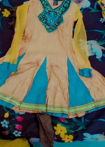 Cotton Frock Legi And Duppata 6 To 8 Years Old Gi