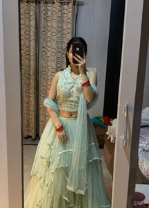 Beautiful Embroidery Net Lehanga🎀💝💗