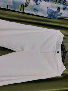 White Wide Leg Trousers