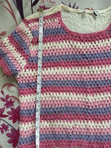 Crochet Knit Top with FREE EARRINGS