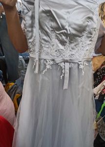 Long Off shoulder Gown Dress Wedding Flared