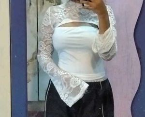 lace white top