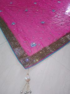 4 Side Heavy Sequins Work Pure Dupatta