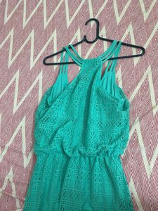 Aqua Lace Maxi Dress