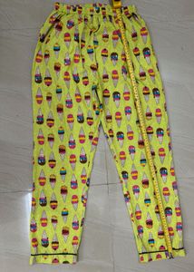 Yellow Pajama Set with Graphic Print