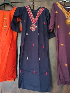 Set of 3 Embroidered Salwar Kameez