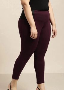 Maroon High Waist Leggings