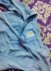 Sparkly Blue Ruched Dress