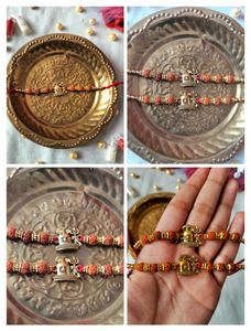 Shiv Ji Rudraksh Rakhi Set Of 2 Pcs