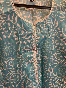 Elegant Blue Printed Kurta