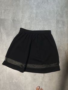 Black A-Line Mini Skirt