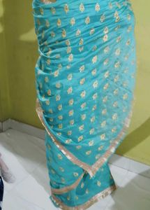Elegant Teal Saree