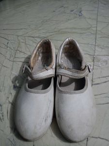 Cute White Ballerinas for school