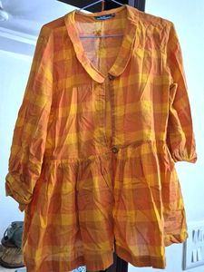 Plaid Drop Waist Tunic
