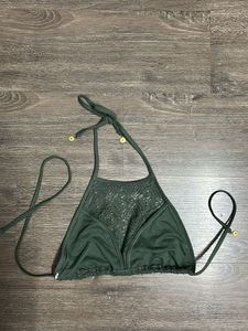 Green Crochet Bikini Top