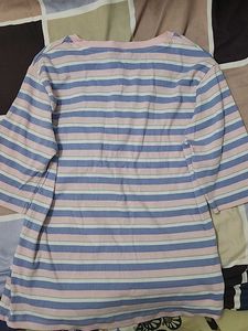 Max Fashion Striped Ribbed Top