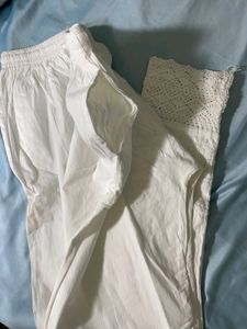 Pure Cotton Border Work Pant