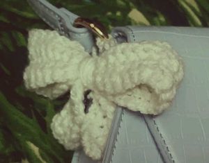 Crochet Bow Bag Charm (Customizable)