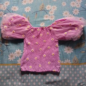 Floral Puff Sleeve Top