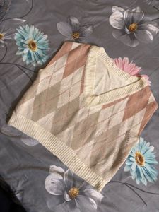 Argyle Knit Sweater Vest
