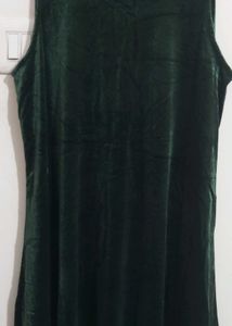 Floral Slip Dress &amp; Bottle Green Combo