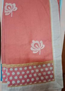 Peach Kota Saree