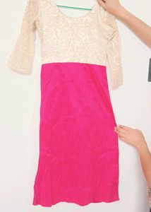Pink &amp; Beige Kurta