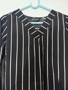 Formal Regular Full sleeves solid women black top