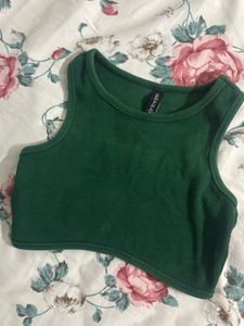Green Crop Top