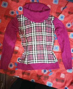 Pink &amp; White Sweater