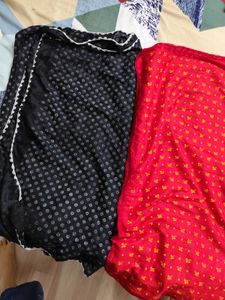 Vintage Scarves - Black & Red