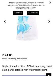 ARMANI JEANS SILK PANEL TSHIRT