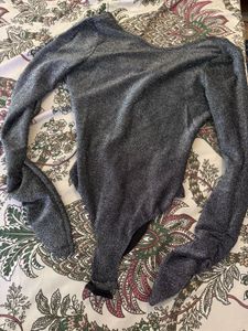 Sparkly Open-Back Bodysuit