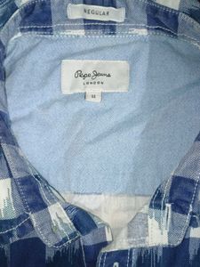 Pepe Jeans Blue Plaid Shirt
