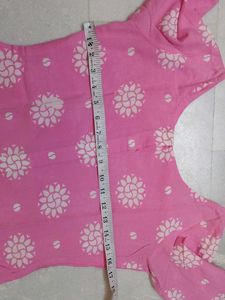 Pink Floral Print Kurti