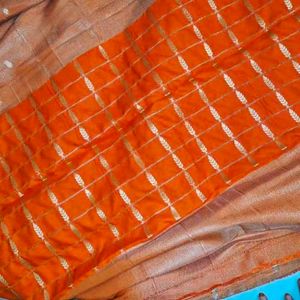 Elegant Orange Saree
