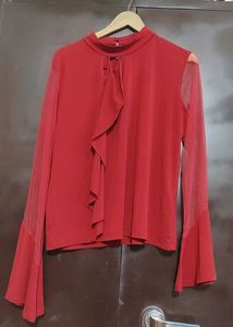 Rust Maroon Color Type Top For 38 Bust