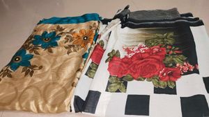 Floral Bedsheets & Curtains Set