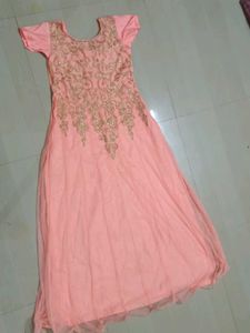 Peach Anarkali Dress