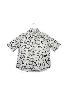 Patterned short puffed Sleeve Shirt