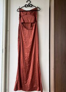 Brown Elegant Slip Dress