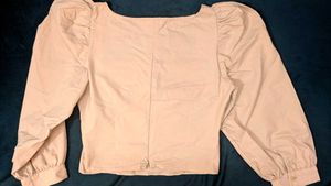 myntra corset type top square neck with back zip