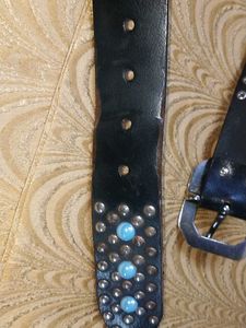 Being Human Blue Stone Belt Pure Leather